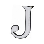 M Marcus Heritage Brass Letter J - Pin Fix 51mm